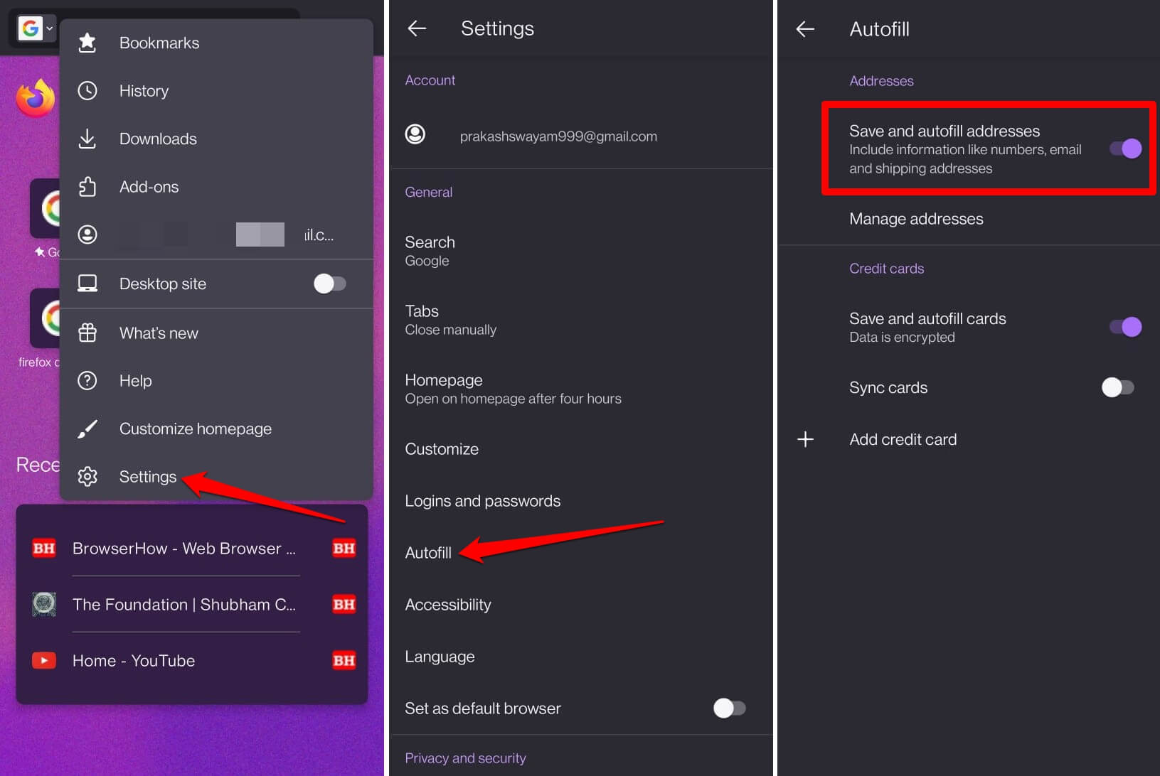 How to Add Address Autofill in Firefox for Android