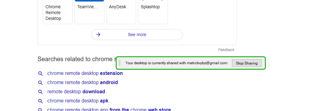 chrome remote desktop stop sharing command