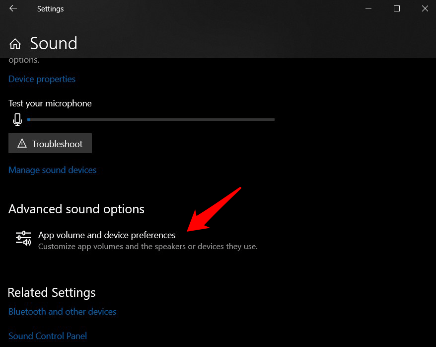 Windows Sound Settings